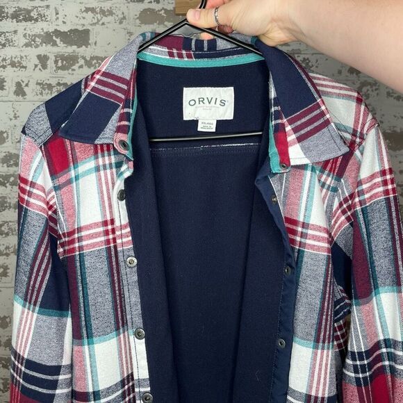 Orvis | women plaid oversized button down jacket - Picture 1 of 5